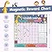 Faya Magnetic Responsibility & Behavior Chart for Kids—Large Reusable Chore Board with Animal-Themed Tasks, Stars; Stain-Resistance Reward Chart for Home & School, Perfect for Building Good Habits.