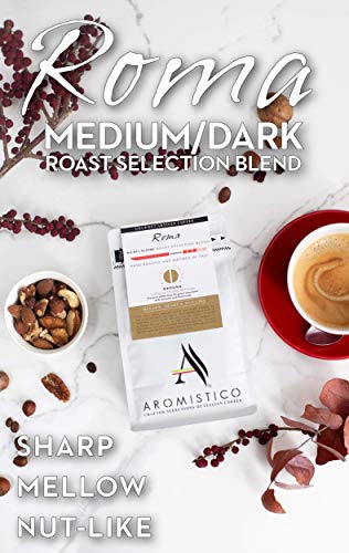 Aromistico | Dark & Medium Roast Bundle | Premium Italian Ground Coffee | Napoli & Roma Blend | For Cafetiere/French Press, Filter, Pour Over, Drip, Moka Or Aeropress #TOP2