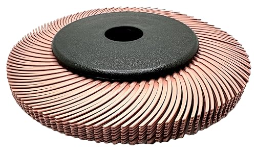 Image of Radial Bristle Brush, 6 in x 1 /2 in x 1 in 6 Micron (Peach) with Adapter, Type C Curved Bristle (Pack of 1)