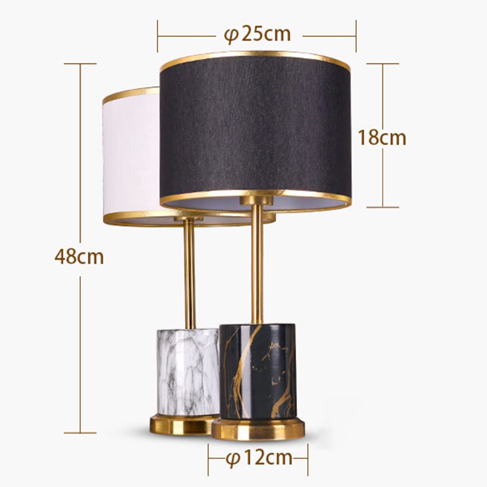 Mengjay Tischlampe Keramik Tischleuchte Lampe für Nachttisch Beistelltisch Nachttischlampe Stoffschirm E27 Vintage Retro Lustig (Schwarz)