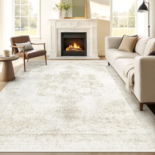 8x10 Washable Vintage Boho Area Rug