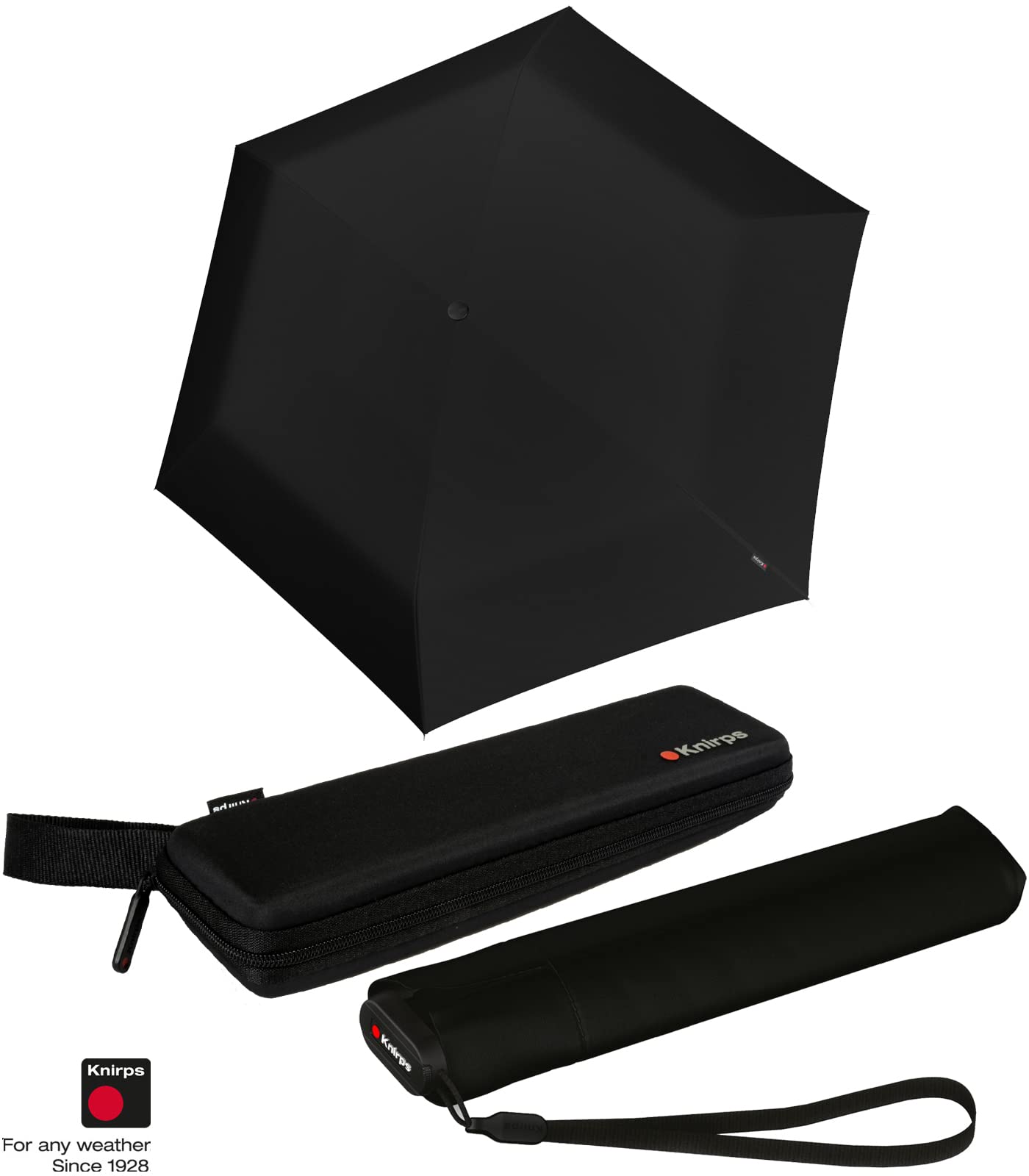 Knirps Ultra US.050 - Paraguas de bolsillo (21 cm, ultra ligero y plano, resistente a las tormentas)