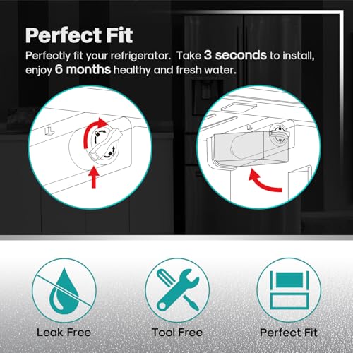 Image of ICEPURE PLUS BORPLFTR50 Refrigerator Water Filter Replacement for Bosch Ultra Clarity Pro BORPLFTR55, 11032531, 12033030, 12028325, 11025825, B36CT80SNS, B36CL80ENS, WFC100MF, WFS200MF, 4PACK