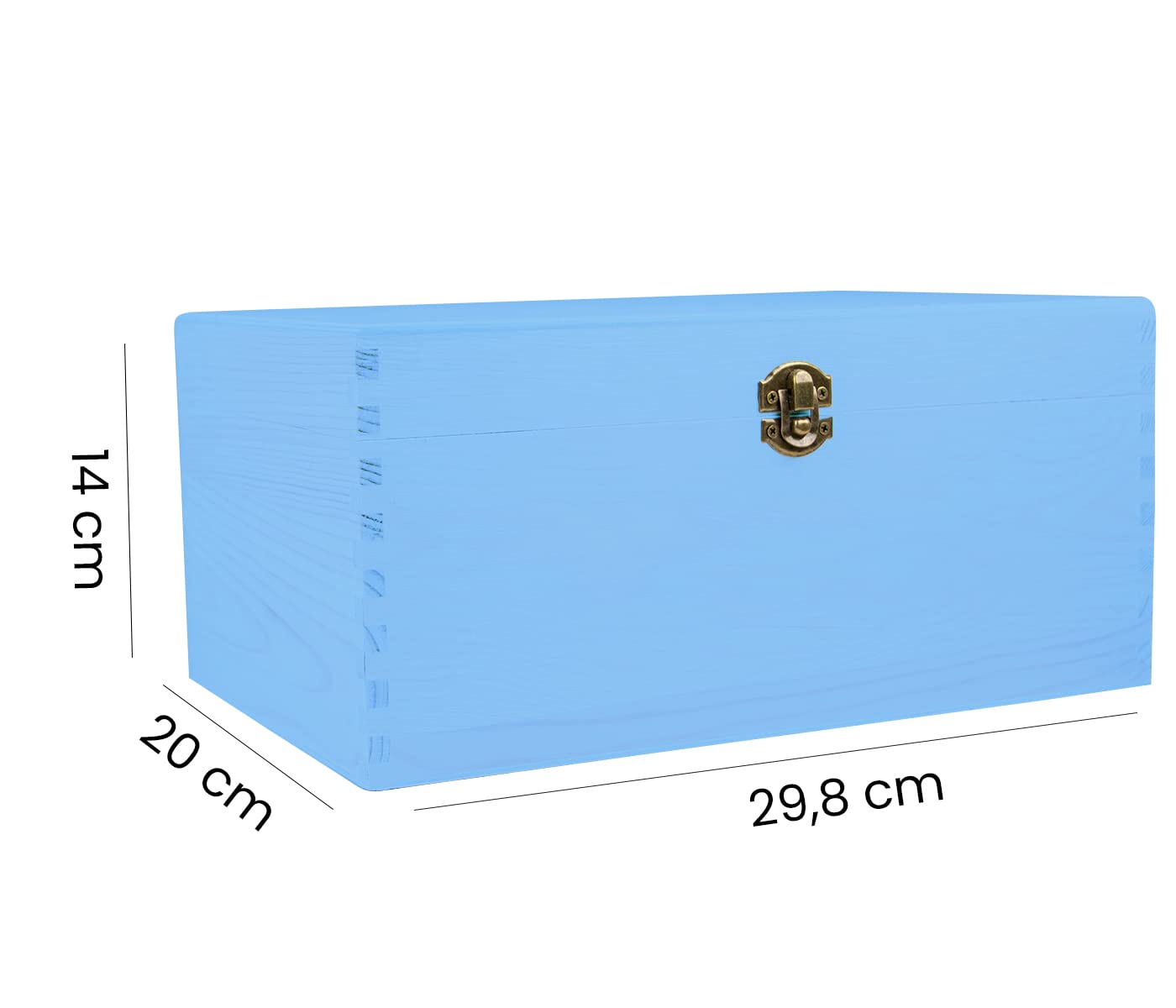 Holzbox mit Deckel Hellblau – Aufbewahrungsbox – Hellblaue Holzkiste zur Aufbewahrung & Dekoration – Holz-Kiste mit Deckel, Deko & Haushalt – Deko Box aus Holz vielseitig nutzbar (8-er Set)