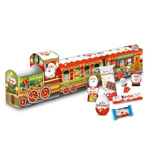 kinder Mix Adventskalender 3D-Zug – Adventskalender mit leckeren Schokoladen-Spezialitäten – 1 Kalender à 226g