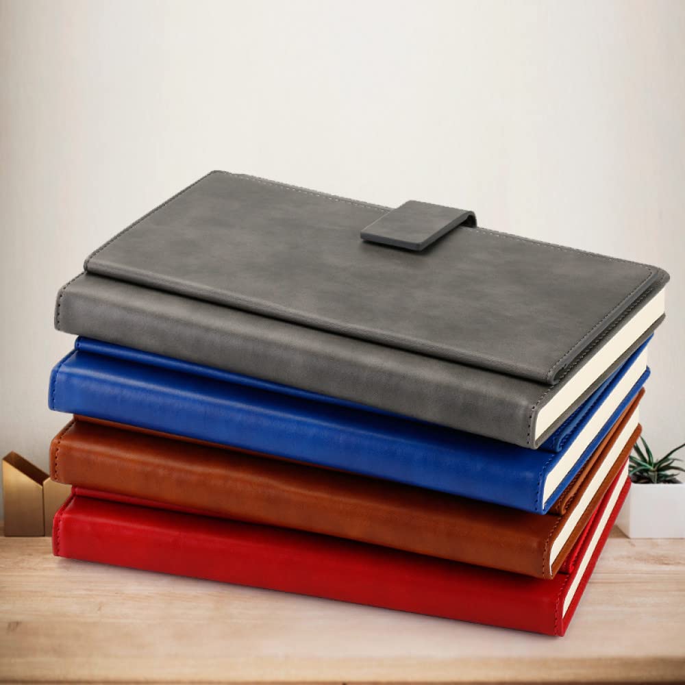 Quaderno A5 retrò Business in finta pelle doppia copertina Blocco note Agenda Journal Planner Forniture per ufficio Forniture per studenti, A5, Grigio, 1 PZ