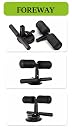 FOREWAY Sit-ups Assistant Device, Upgraded Sit-up Fitness Equipment Muscle Exercise Abdominal Device Portable Sit Up Bar with Foam Padded for Floor 3 Positions for Abs Home Workout (Black Color) gallery image