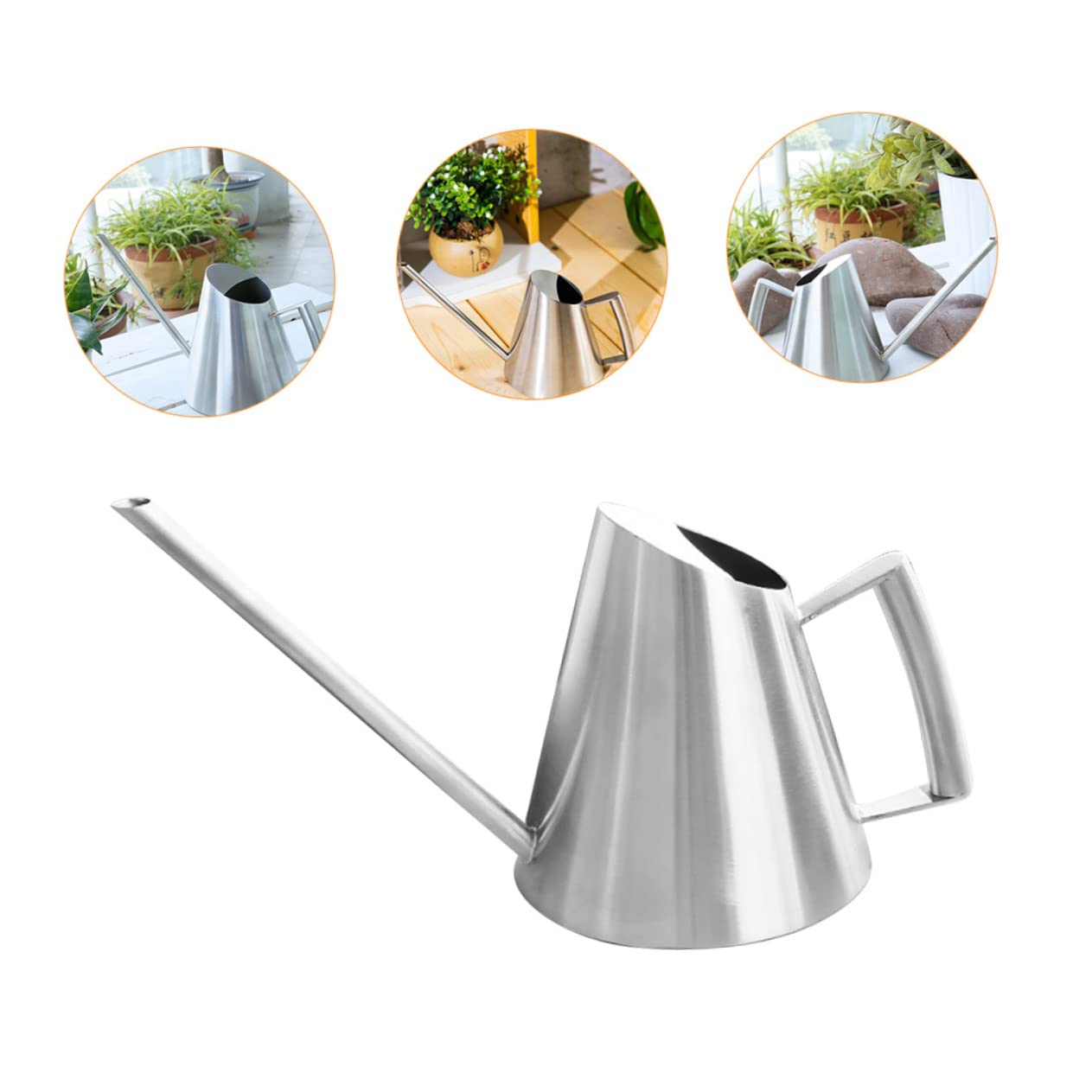 Annaffiatoio in Metallo Da 900 Ml Con Comoda Maniglia Per Bonsai E Rose