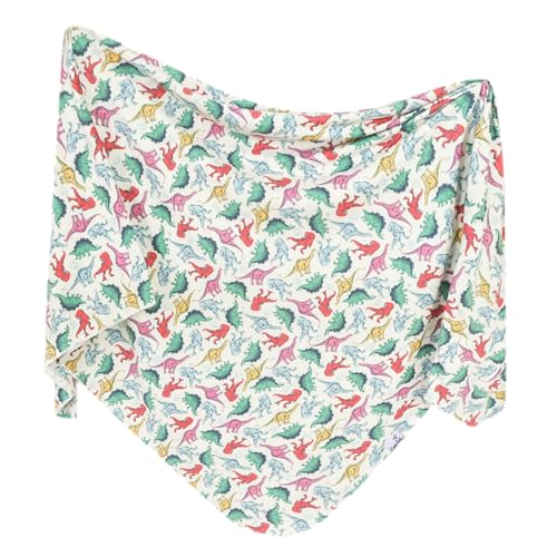 Image of Copper Pearl Swaddle Blankets for Newborns | Soft Stretchy Receiving Blankets for Boys and Girls | Large 46 x 46 Inch Baby Blankets | Lightweight and Breathable Swaddles | Dinosaurs of Jurassic Park