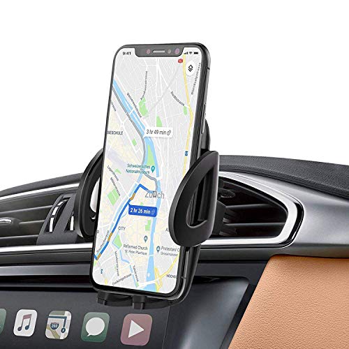 IZUKU Soporte Movil Coche Ventilacin con [2 Clips de ventilacin] Universal 360 Grados Rotacin Porta Movil Coche para Rejillas del Aire de Coche