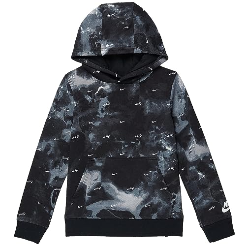 Nike Boy's NSW Club Marble Pullover Hoodie (Little Kids)