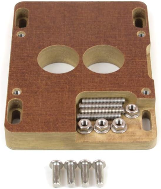 Canton 85-060 Phenolic Carburetor Adapter with Hardware 1 in Thick - 2 Hole