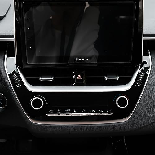Jieosdin JE000202300029-1 Car Accessories Center Console Screen Dash Board Side Air Conditioning A/C Vent Panel Frame Cover Trim Matte Silver Fit thumb #3