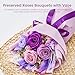Mosstory Preserved Roses Bouquet Birthday Flowers for Women Purple Gifts for Women Mother Birthday Gifts Forever Flowers Bouquet (Purple Roses)