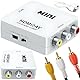 Retoo HDMI auf RCA / Cinch Konverter - HDMI Video zu 3RCA CVBS Composite Adapter mit USB-Ladekabel für Wii, Xbox, N64, TV, DVD, Ps3, PC, VCR, PAL, NTSC und DVD