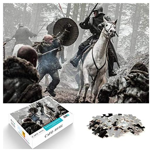 Pussel 1 000 bitar Game of Thrones Woods Throne spel krig fantasy episk TV-serie papper pussel svårigheter och utmaningar 26 x 38 cm familjespel utmanande pusselspel