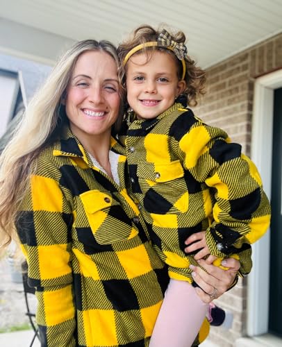 Image of ThCreasa Boys Sherpa Lined Plaid Button Shirt Jacket