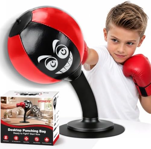 Desktop Punching Bag - Strong Suction Cup Base, Heavy Duty Stress Relief Desk Boxing Bag, Fun Tabletop Boxing Toy for Home & Office, Novelty Gift for All Ages image 3