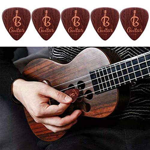 CRGANGZY Lot de 5 médiators en bois pour guitare électrique, acoustique ou basse, 0,71 mm - Les Beatles, Paul McCartney, John Lennon, RIngo Starr, George Harrison CRGANGZY Lot de 5 médiators en bois pour guitare électrique, acoustique ou basse, 0,71 mm – Image 8