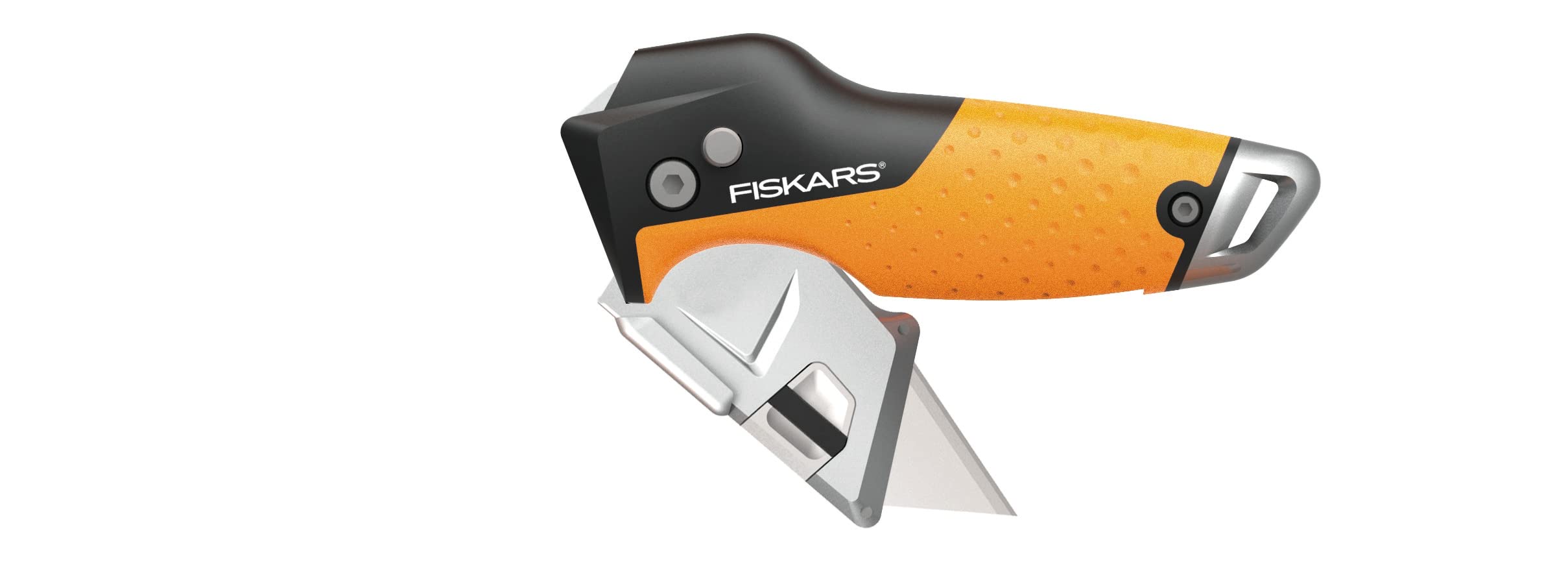 Fiskars Taglierino universale pieghevole, Lunghezza 17 cm, Acciaio inossidabile/Plastica, Nero/Arancione, CarbonMax, 1027224