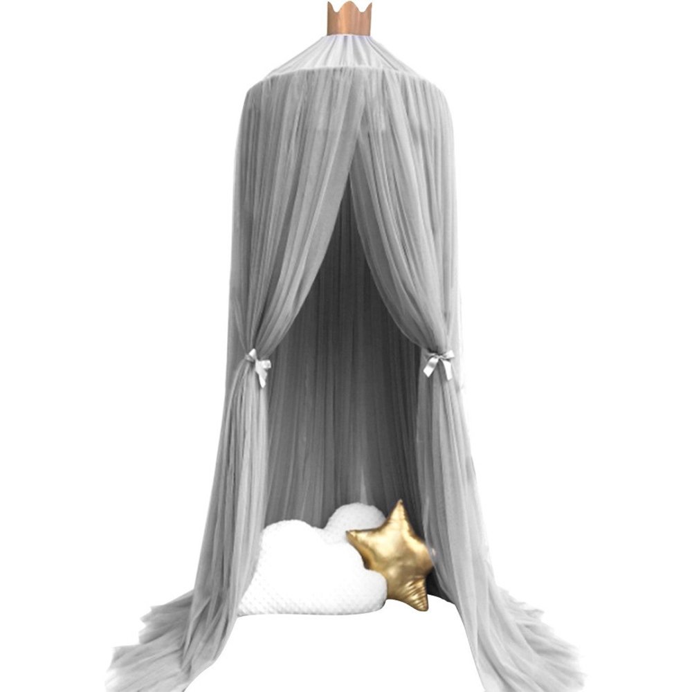 Tenda sensoriale, Baldacchino for Letto Cupola Mosqutio Tenda appesa for Interni Tenda da Lettura for Giochi all'aperto Protezione antizanzare for la Decorazione della Camera da Letto(Grey)