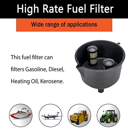 Image of AF15CB Portable Conductive Fuel Filter - 12 GPM Heavy Duty Oil Water Separator Universal Oil Filter Funnel with Screen for Automobile Motorcycle Car ATV RV SUV Boat Tractor Engine & Transmission