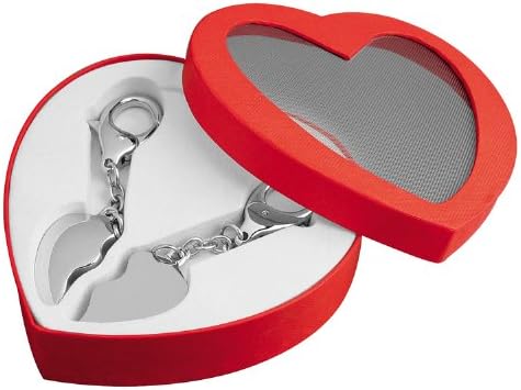 Lovers Key Chain - Partner Key Ring Split BROKEN HEART heart-shaped in a Heart Shaped Gift Box by FINE EUROPEAN STUFF