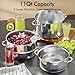 Juice Steamer Extractor, 11 Qt 304 Stainless Steel, Canning Steamer Kit for Fruit/Vegetable Juice, Jelly
