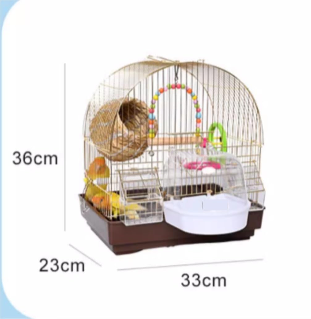 Jaula para Periquitos Jaula para Pájaros De Metal con Cuencos De Alimentación, Jaula De Vuelo para Pájaros Pequeños para Cacatúas Y Loros Jaulas para Aves
