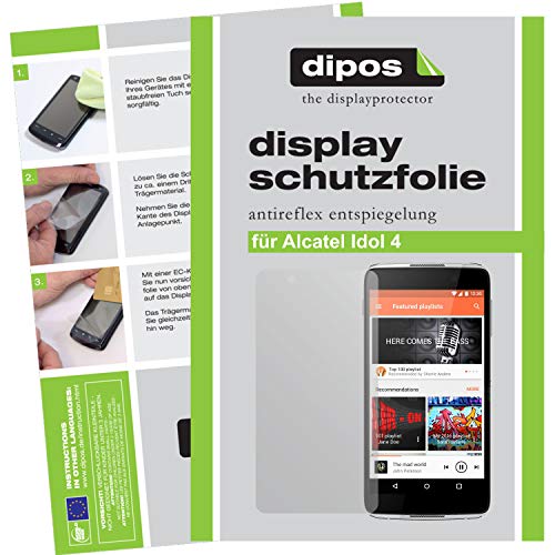 dipos I 2X Schutzfolie matt kompatibel mit Alcatel Idol 4 Folie Bildschirmschutzfolie