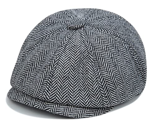 Foruhoo Baby Kinder Schiebermütze Tweed, Jungen Mütze Flat Cap Newsboy...