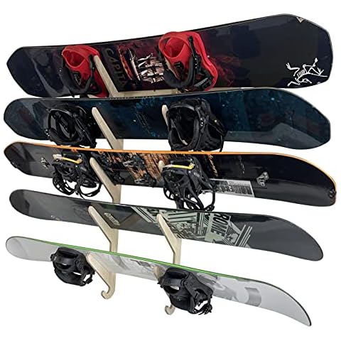 The Lifty Snowboard Wall Rack (Holds 5) Cover