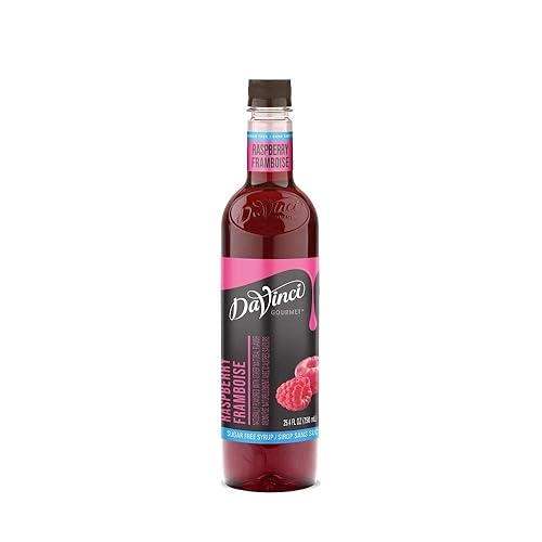 Davinci Gourmet 13352 Davinci - Jarabe de sabor sin azúcar, botella de plástico de 25.4fl oz, frambuesa