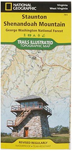 NATIONAL GEOGRAPHIC Stanton & Shenandoah Mountains Map #791