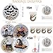 QBQBQ 4 Set Embroidery Kit for Beginners, Cross Stitch Kits Include 6 Inch Hoop, Needles, Threads, DIY Crafts for Adults, Halloween, Skull & Witch Hat Pattern, Home Decor Gift Idea