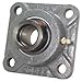 Peer Bearing PER HCFS202-9 4 Bolt Standard Flange Bearing Unit, Cast Iron, Wide Inner Ring, Relubricable, Eccentric Locking Collar, Single Lip Seal, 9/16" Bore, 2-1/2" Bolt Center
