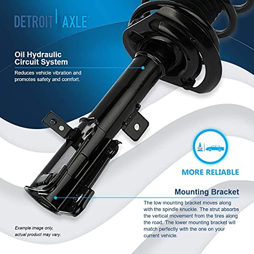 Image of Detroit Axle - 2.4L Front Suspension Kit for 08-14 Dodge Avenger, 07-10 Chrysler Sebring, Struts & Coil Spring Tie Rods Sway Bars Boots 2007 2008 2009 2010 2011 2012 2013 2014 Replacement - 10pc Set