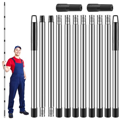 Barra telescópica de extensión para rodillo extensible de pintura de 80 a 360 cm 2