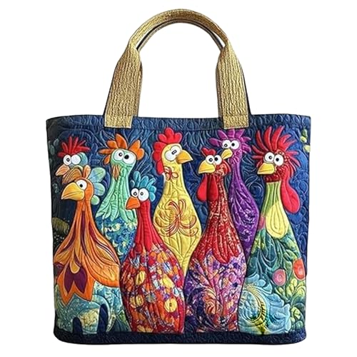 Bolso Tote acolchado Funky Chicken para mujer miniatura 1