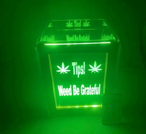 Caja de puntas grande personalizada para rifa de donación de fondos, tarro de almacenamiento de boda, logotipo personalizado, hecho a pedido, luces