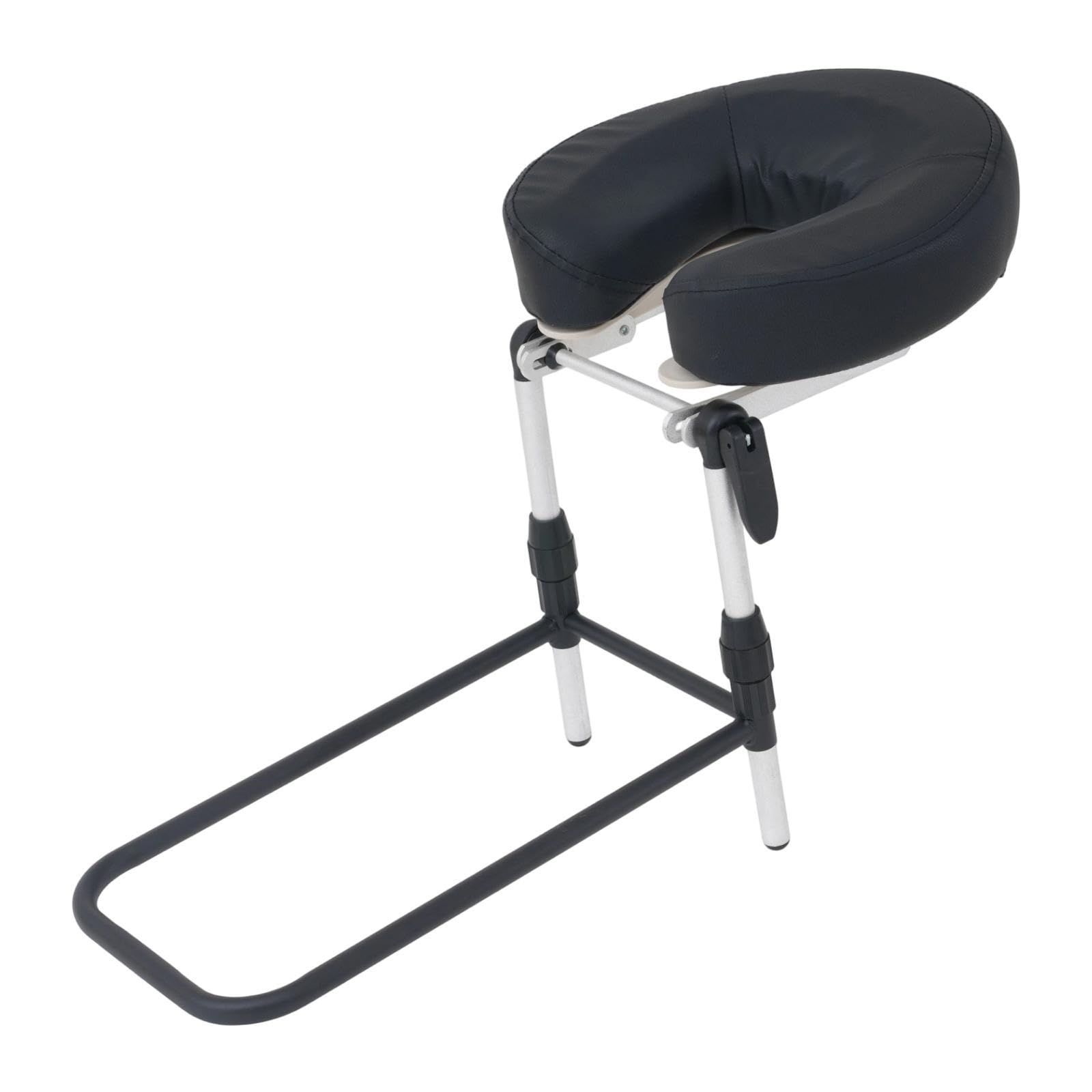 Materasso per la casa, kit per massaggi, regolabile, cuscino poggiatesta per massaggio viso, cuscino ergonomico in lega di alluminio, per chirurgia oculare, nero