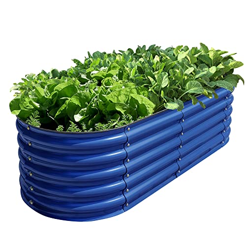 OLLE Galvanized Raised Garden Beds, 12-in-1 Metal...