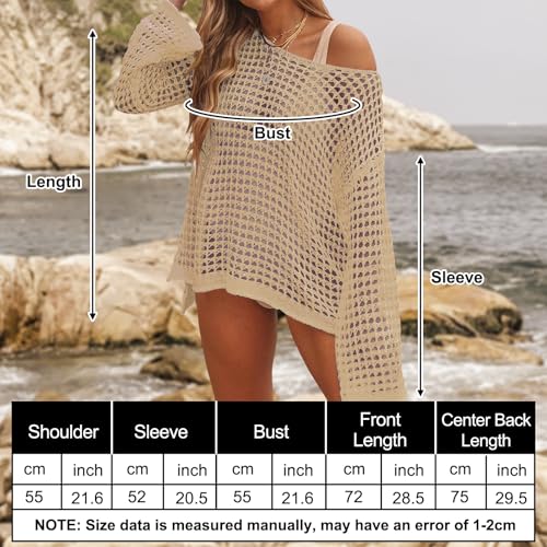 Image of CoCozy Crochet Cover Up for Women Mesh Hollow Out Bikini Cover Ups for Swimwear Summer Swimsuit 2026