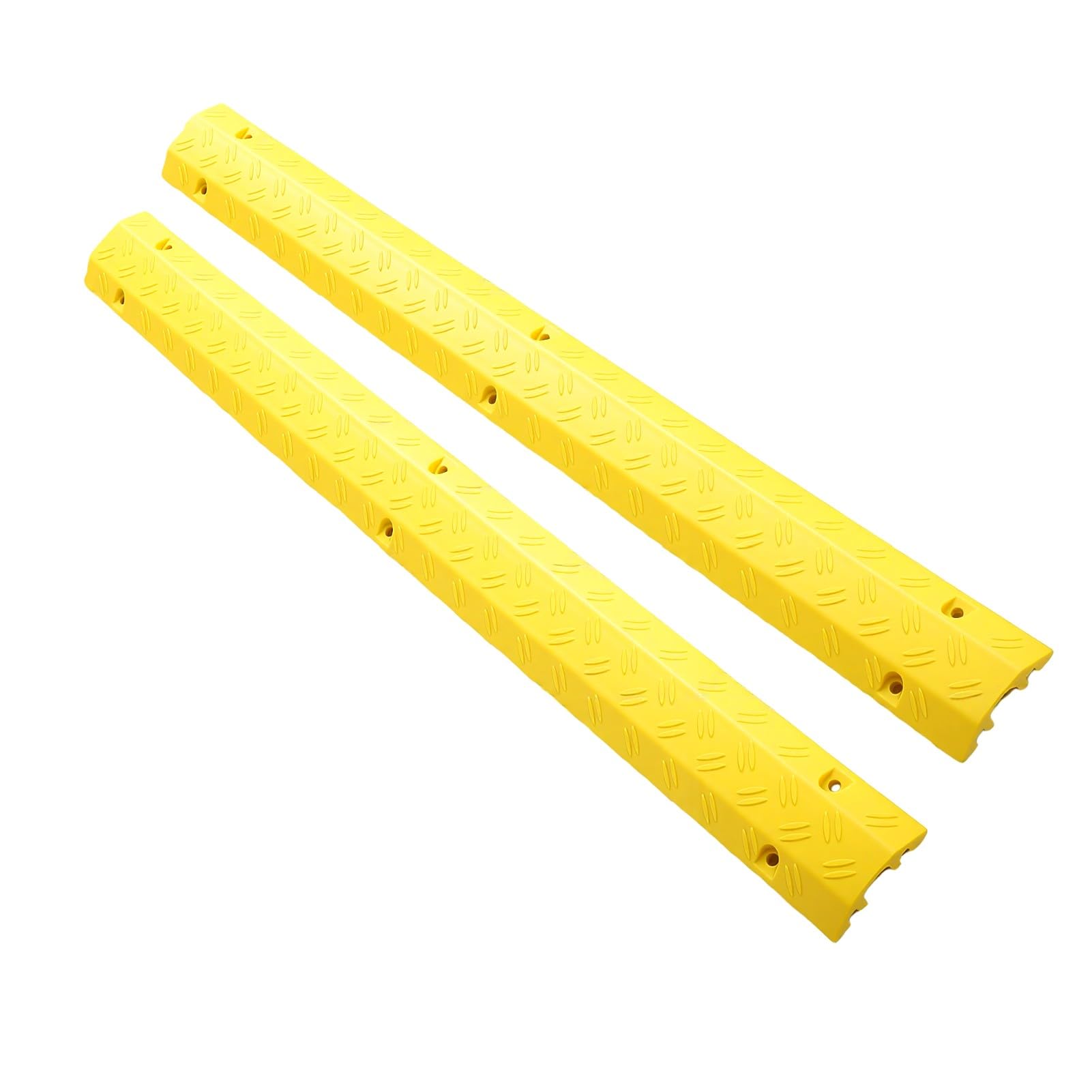 FTVOGUE Protège-câble Lourd Antidérapant, Rampe Modulaire pour Câbles, Réduction des Risques de Trébuchement pour Sol Extérieur, avec Surface Texturée pour Zones à Fort Trafic