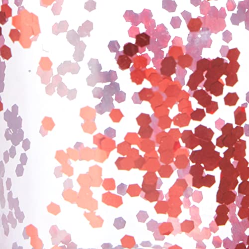 Copo com Canudo de Acrílico com Glitter 500 ml Vermelho ALÉM MAR, 1055