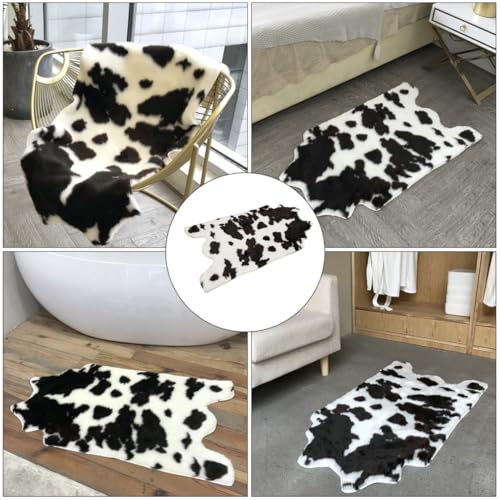 Alfombra de acrílico premium con estampado de vaca para un salón elegante 5