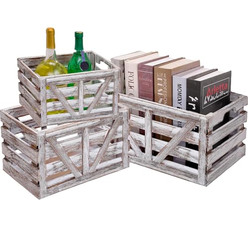 GDSIWA8 Storage Crate Nesting Wooden Crates with...