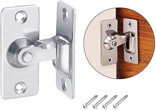 WANLIAN Cerradura de leva de perno de bloqueo de ángulo recto de 90 grados, pestillo de cerrojo de puerta Pestillo de bloqueo de ángulo de 90 grados