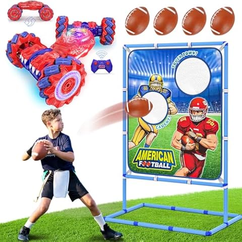 American Football Set for Kids Toss, Backyard Outdoor Indoor Play, Remote Control Car Cover