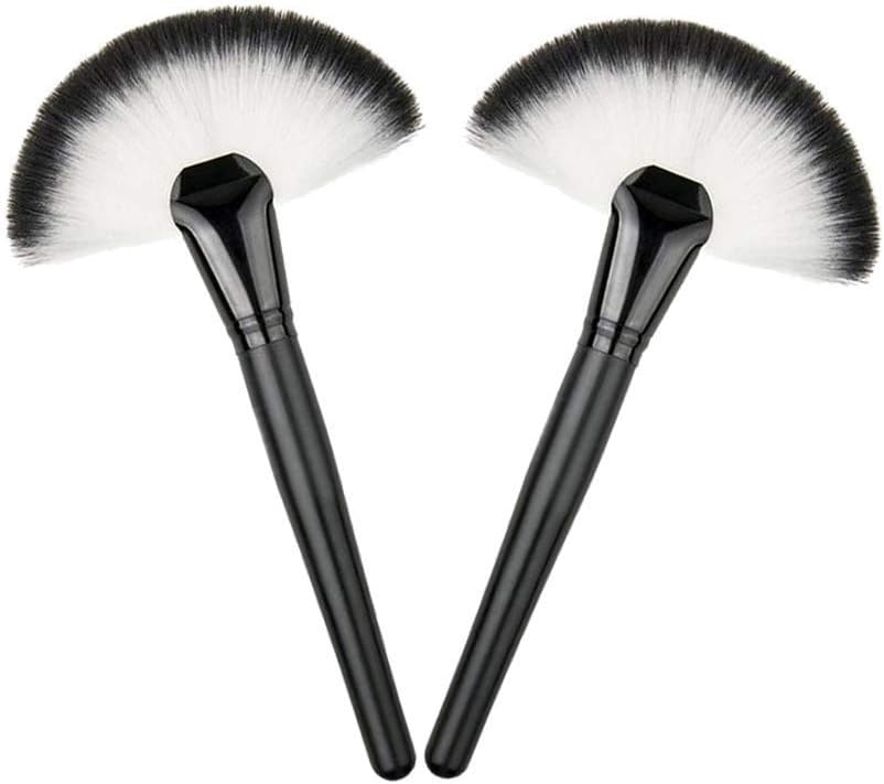 PULABO Simple and Sophisticated DesignLarge Fan Shape Powder Makeup Brush Foundation Powder Blush Contour Brush Multifunction Cosmetic Brushes Superiorâ€‚Quality and Creative : Beauty & Personal Care